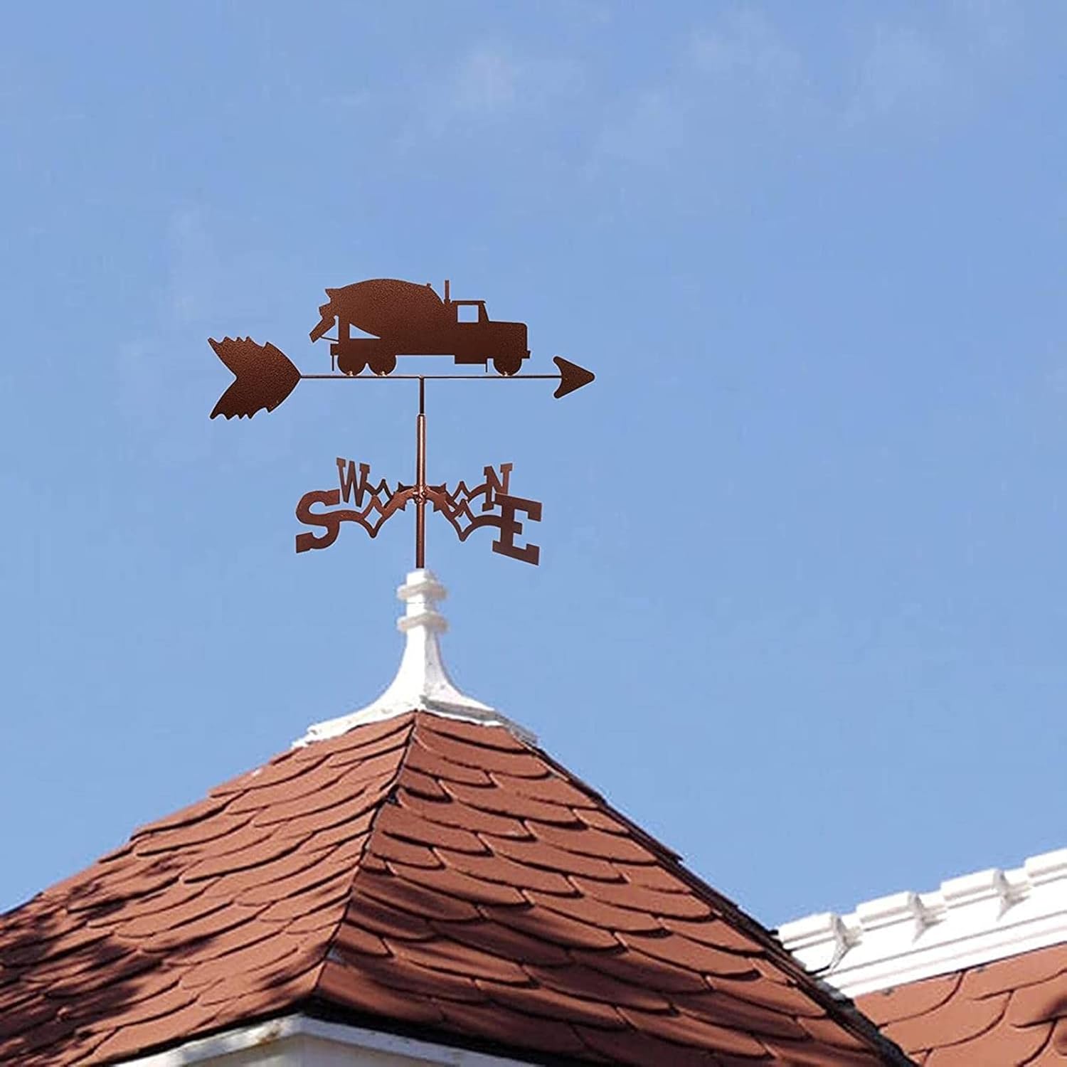 風見鶏、風見鶏、金属ステンレス鋼測定ツール風向計屋外鉄屋根庭屋外庭の クリエイティブ風見鶏 装飾品付き 金属風見鶏 測定ツール 風向計 庭の杭 風見鶏 プロフェッショナル測定ツール 庭の庭の屋根