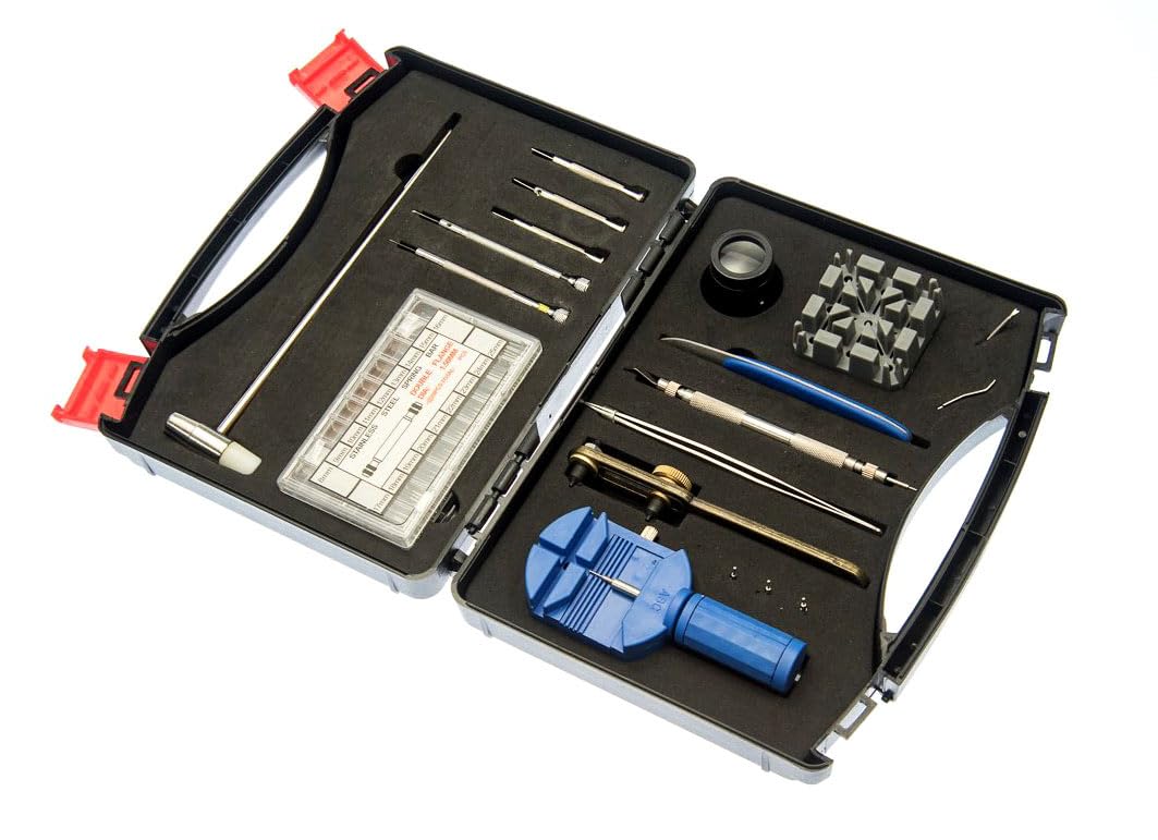 SE 19-Piece Repair Tool Kit - for Jewelers, Hobbyists, and Home Watch Maintenance - JT6226
