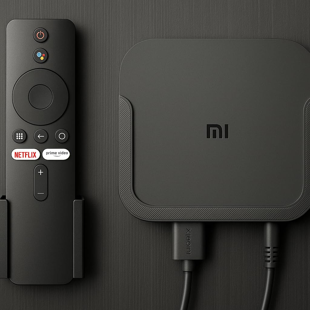 Mi TV Box S ve Mi Box TV Stick S İle Uyumlu Duvar Montaj Standı, Siyah, Bluetooth Uzaktan Kumanda Tutucu Aparatı