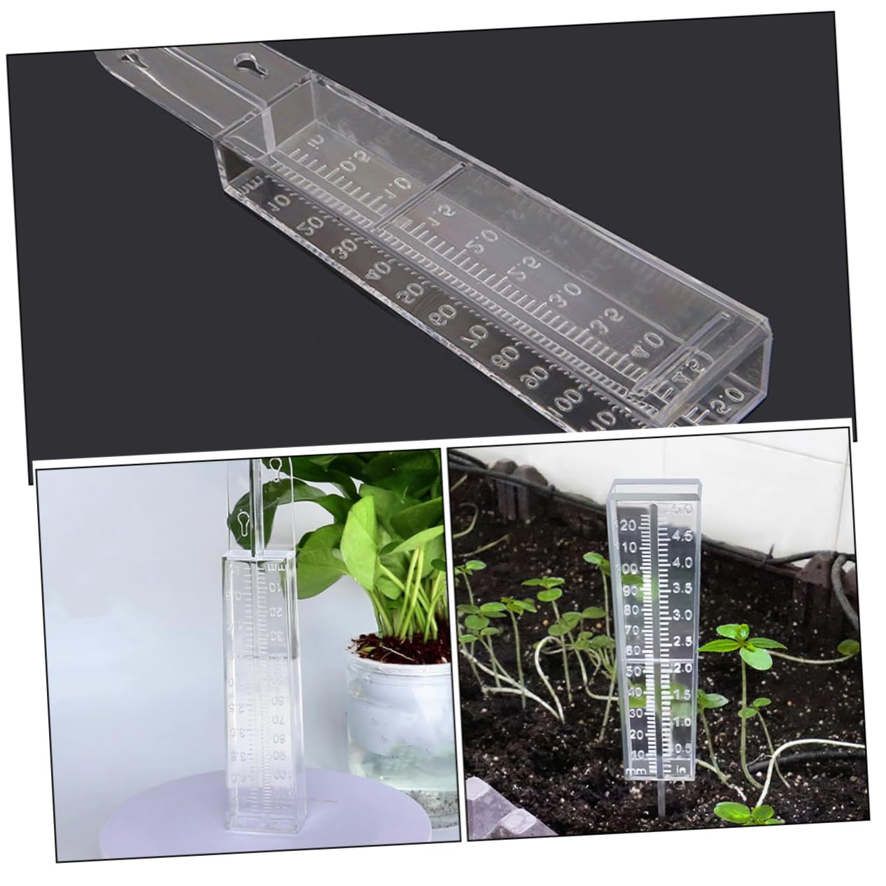 HANABASS Regenmesser 6 Stück Transparentes Regenmessrohr Wetterfeste Gartendekoration Präzise Niederschlagsmessung Robuste Konstruktion für Garten und Outdoor