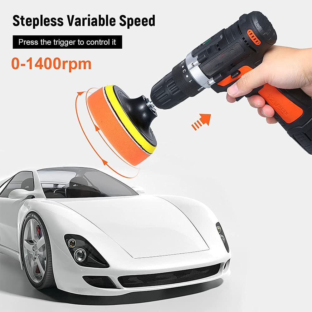 Lucidatrice per Auto elettrica, cacciavite Elettrico, Set di Kit per levigatrice per ceretta per lucidatura Portatile Senza Fili, Strumento per lucidatura Automatica per mobili per Automobili con ce