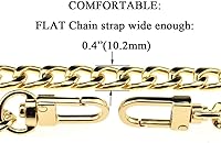 Vista 2 de HAHIYO Correa metálica de cadena para bolso de 43.3' de oro para bolso cruzado, bandolera y bolso de mano, cómoda y plana de 0.4' de ancho, extra
