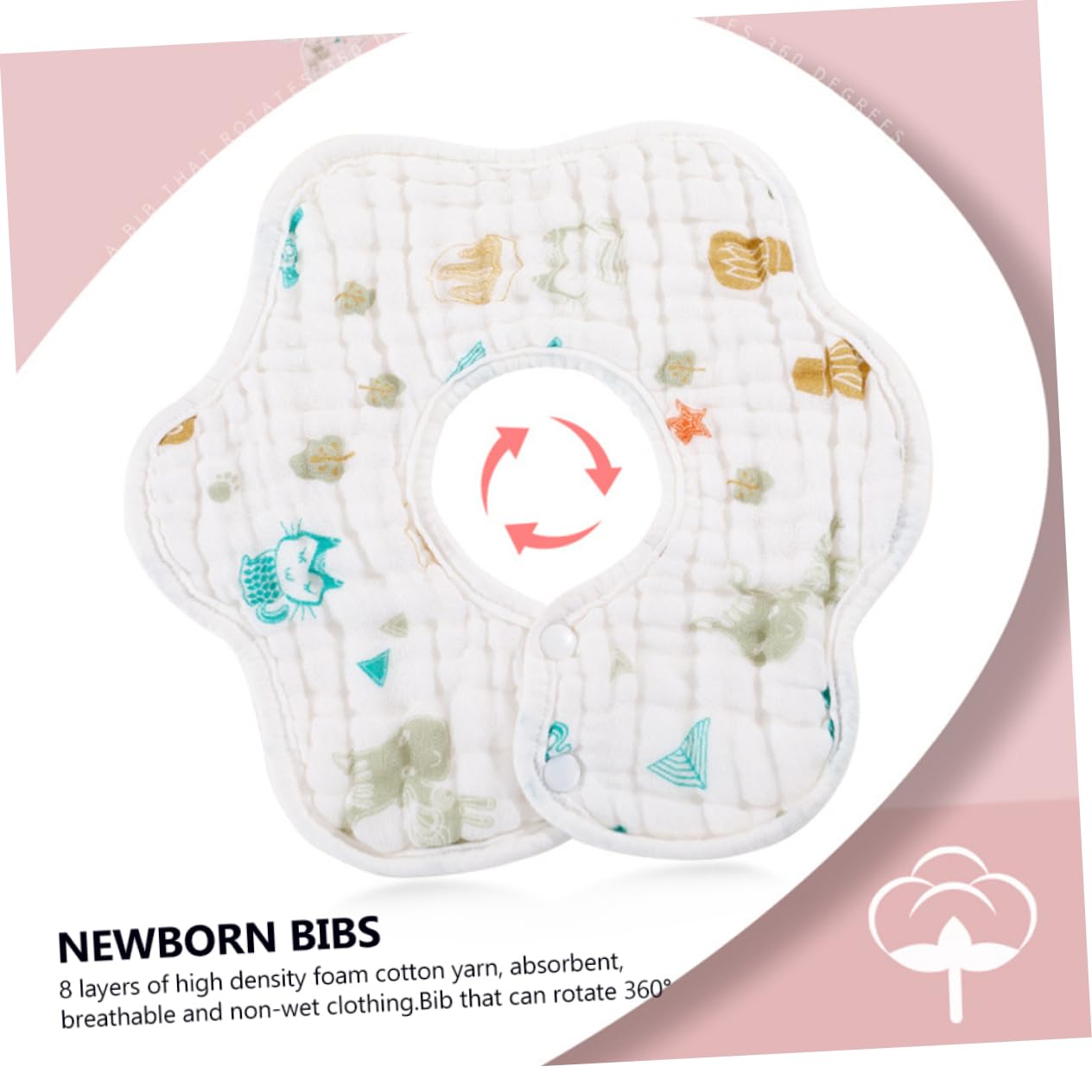 Toyvian 12 Pz Bavaglini pettorali bavaglino neonato in cotone panno per il ruttino del neonato bavaglino per il pranzo in bava di cotone Semplice bambino che fa i primi passi