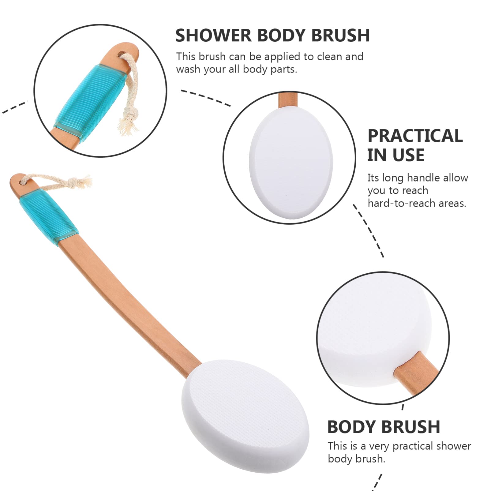 FRCOLOR 4stücke Rückenbürste Mit Langem Griff Multifunktionale Duschbürste Für Sanfte Hautpflege Und Sonnenschutzanwendung Ergonomisches Design Für Entspannende Badeerlebnisse