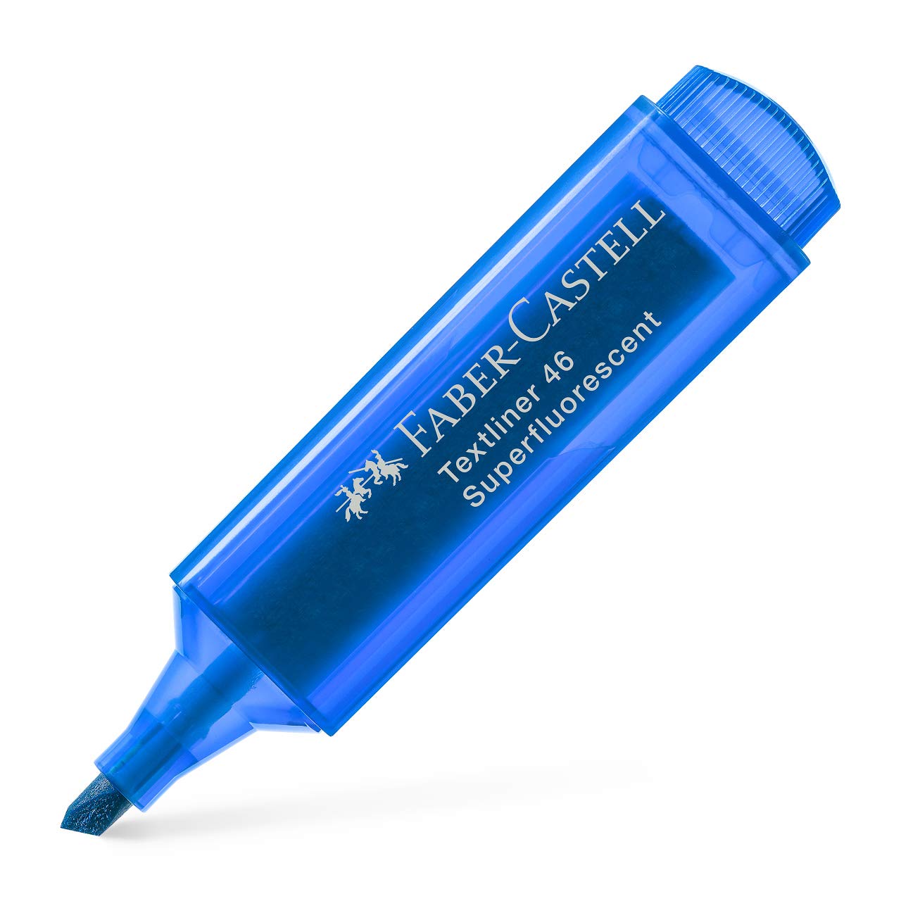 Faber-Castell Textliner 46 Textmarker Superfluoreszierend, Blau, 50 Stück