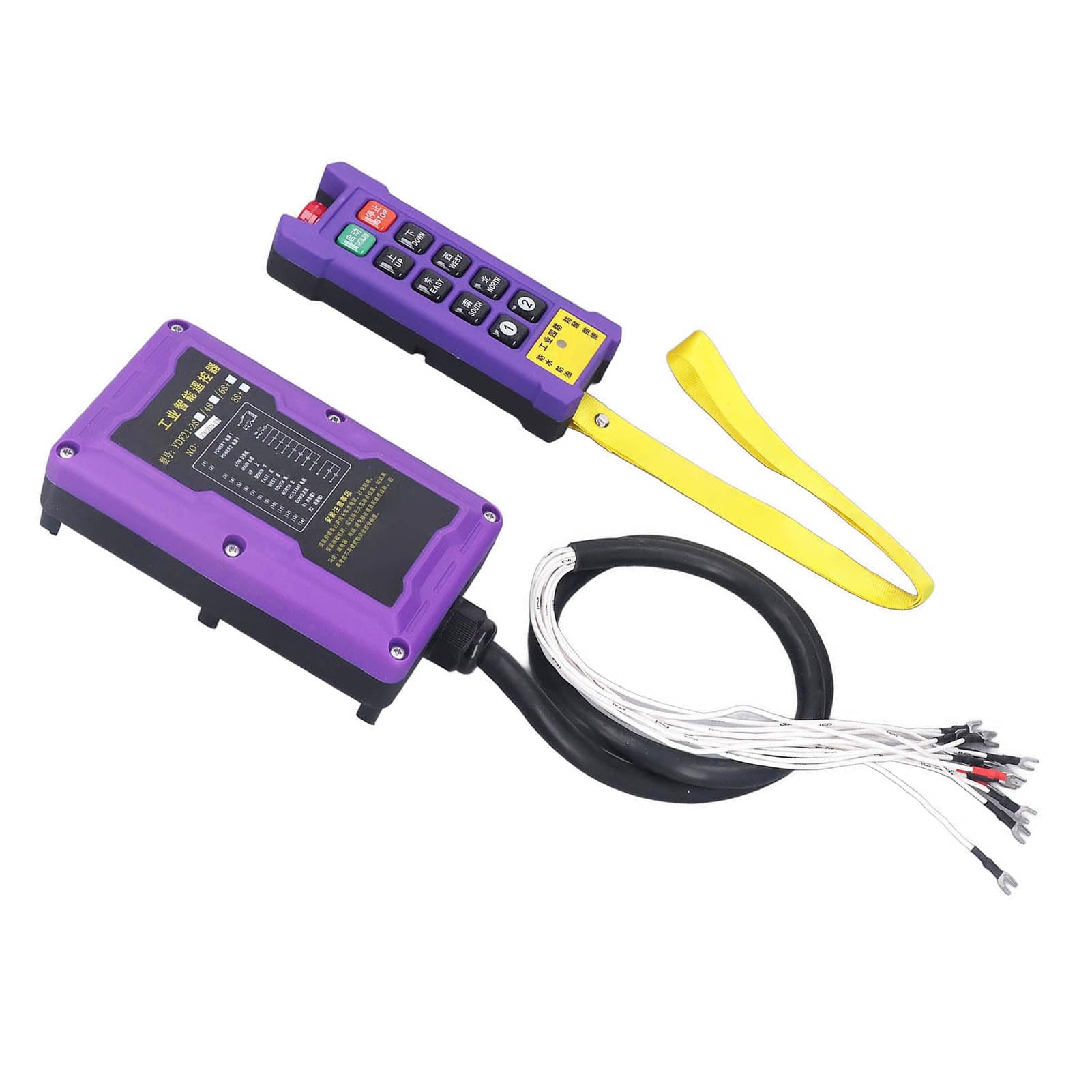 Cocoarm Telecomando Wireless per Gru Kit Telecomando Wireless Industriale in Nylon Portata 300 M IP67 Ricevitore LED con Risposta 0,01 S per Gru Paranchi Trasportatori CNC (nylon4)