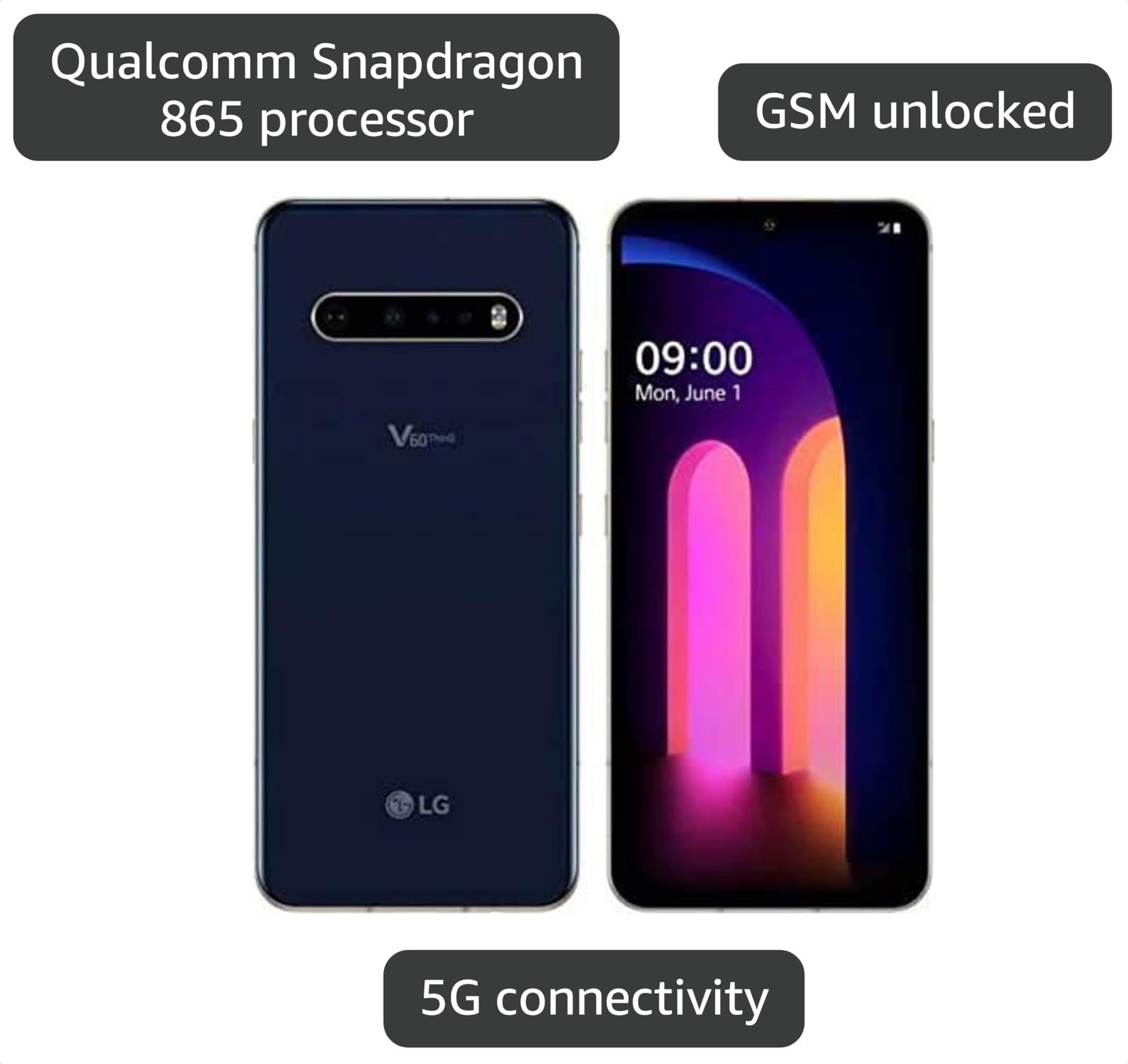 Amazon.com: LG V60 ThinQ 5G - Teléfono inteligente Android de 128