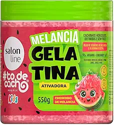 Salon Line, Gelatina Ativadora, #TodeCacho Kids, Melancia, Vegano - Para Cabelos Ondulados, Cacheados e Crespos, 550g