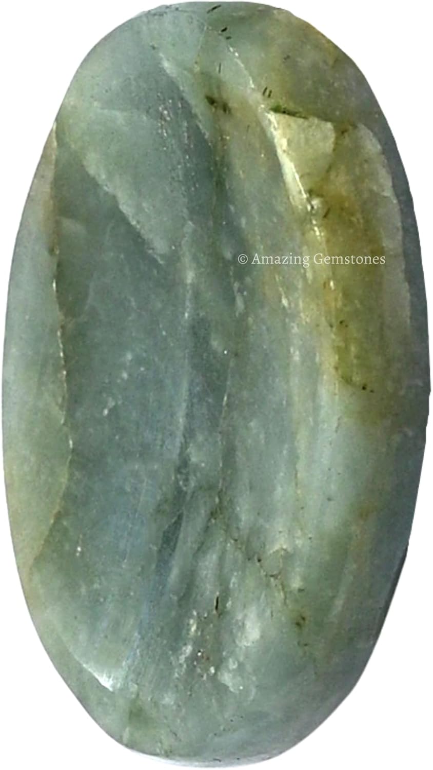 Aquamarine Crystal Worry Stones for Anxiety - Thumb Worry Stone for Stress Meditation, Anxiety Relief Items Healing Stones and Crystals