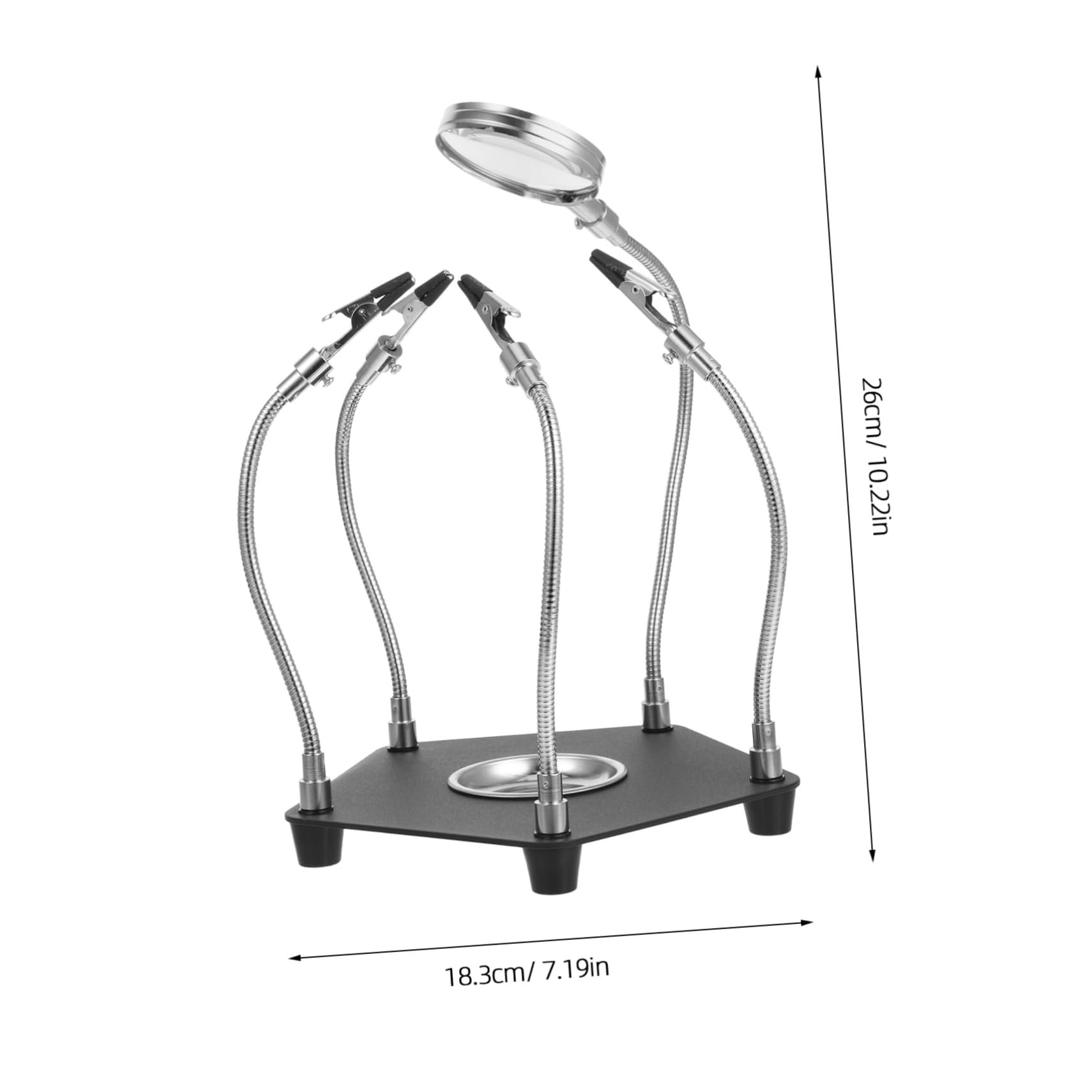 Alipis Electronic Soldering Pcb Board Holder Helping Hands Tool Magnifier Led Light Third Hand Soldering Aid for Jewelry Repair