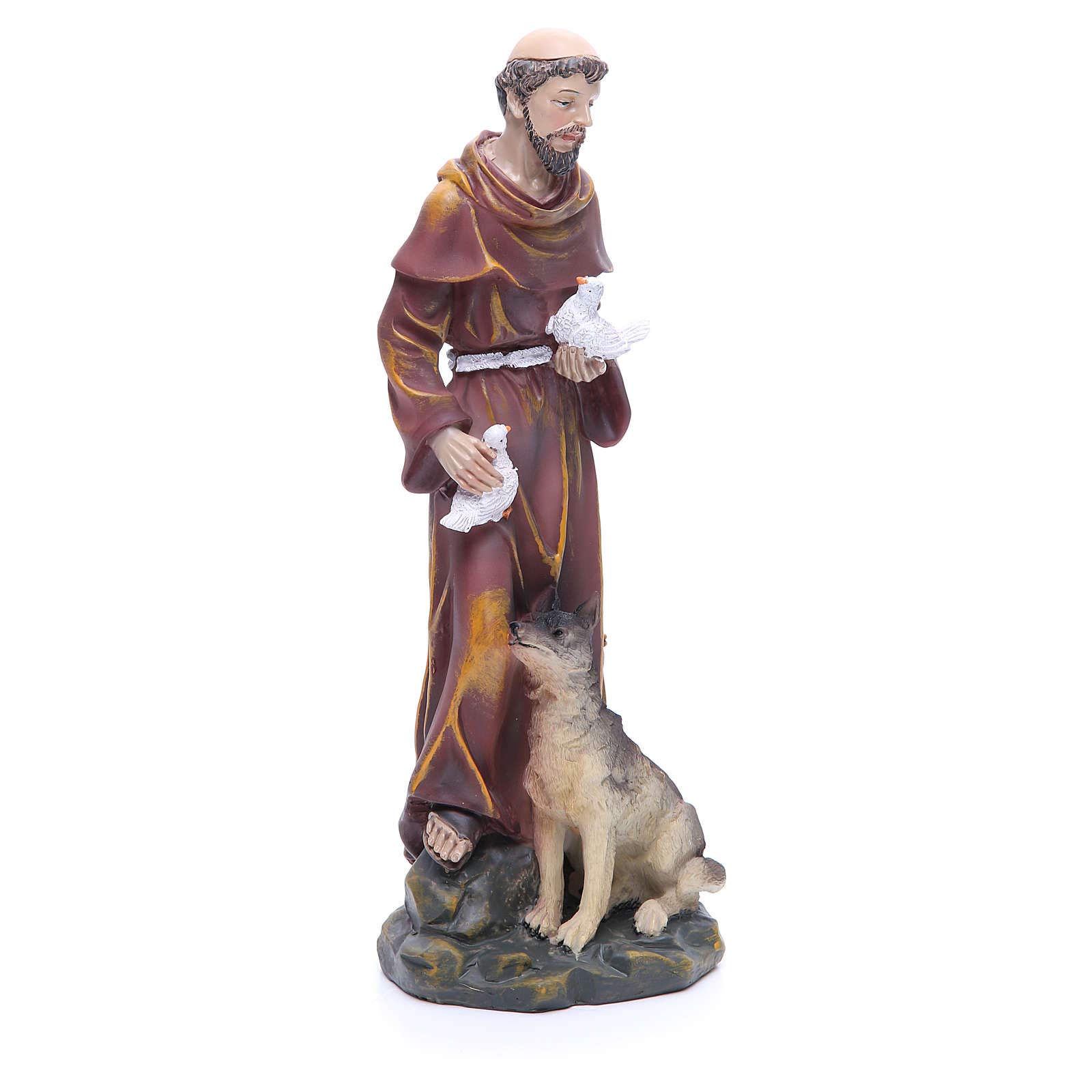 Holyart Statue in resina e PVC: Statua in resina San Francesco 30 cm