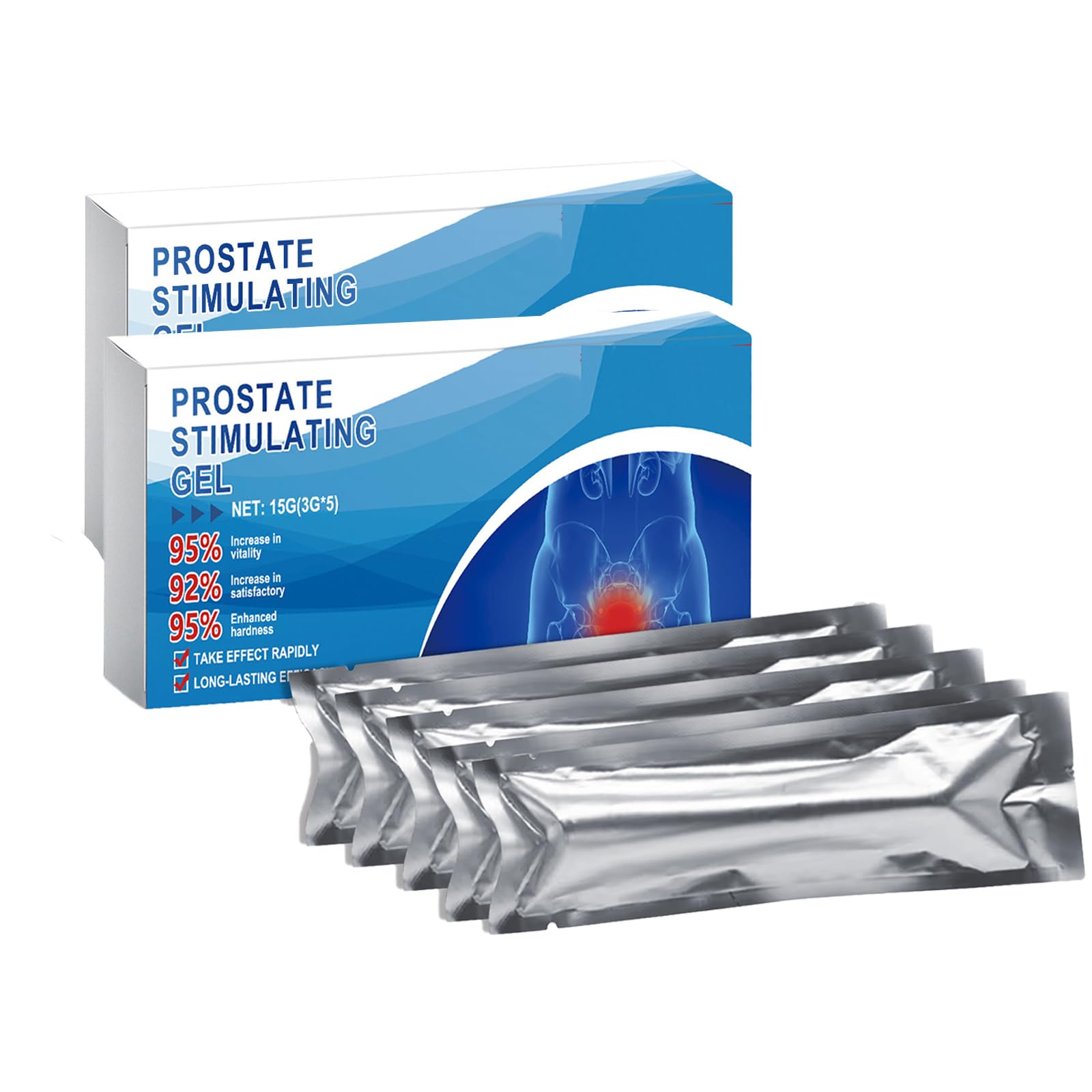 Prostate Stimulating Gel,Prostate Herbal Gel, Prostate Reclaim Vitality, Effective & Fast-Acting(2BOX)