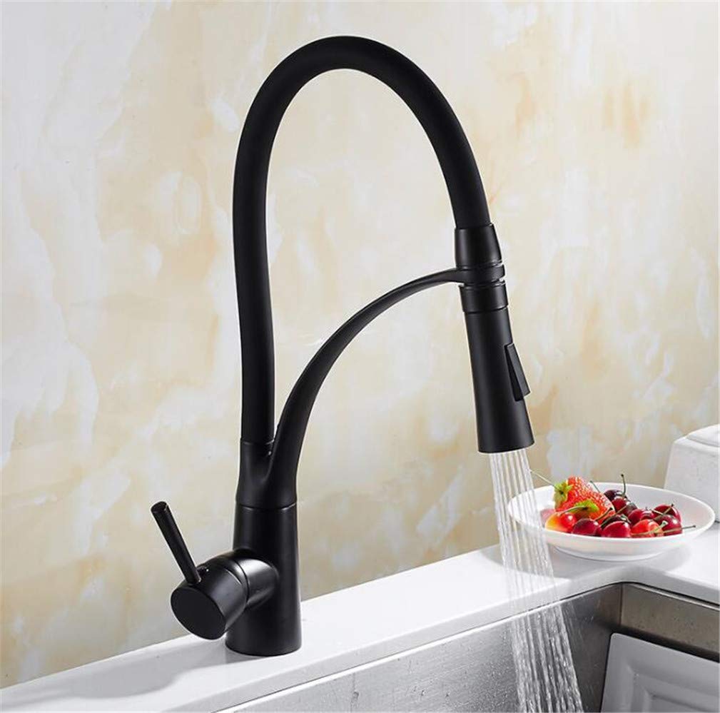 Robinets de cuisine en laiton noir et chrome au design contemporain