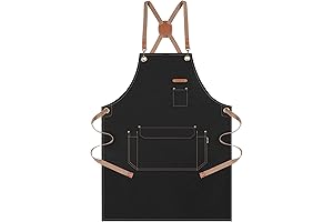 Black Canvas Bar Apron Embroidered with 'Classics'