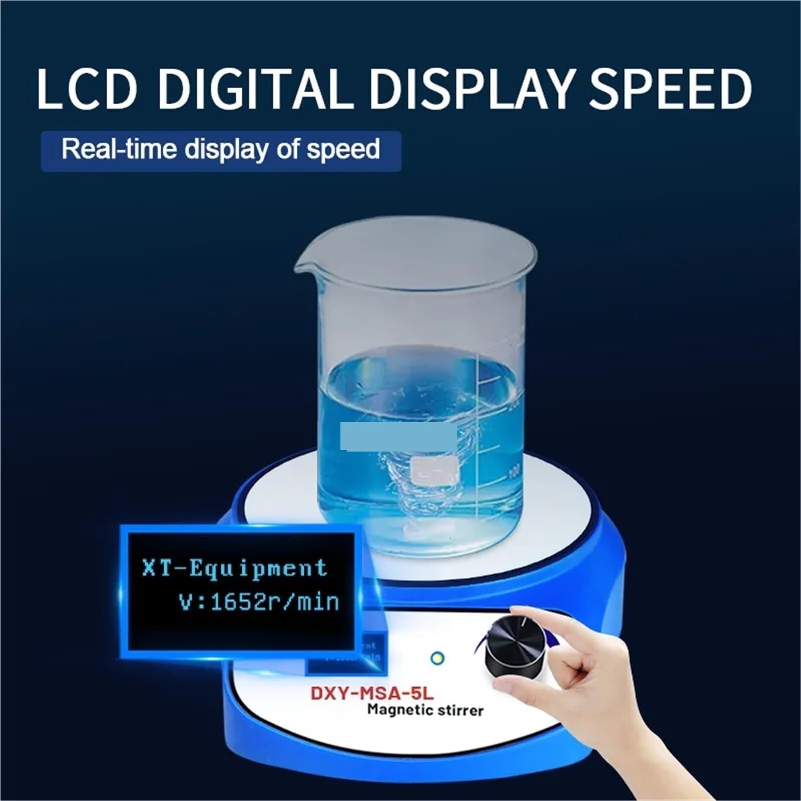 Genérico Homogeneizador, homogeneizador ultrasónico, Mini agitador magnético de 3000 ml y 5000 ml con Pantalla Digital, Mezclador de Laboratorio (Dxy-ms-5l) (1 Dxy)