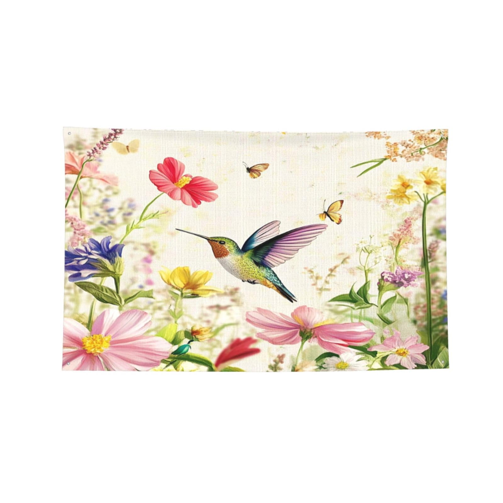 Bandera de colibrí 3x5ft de poliéster que no se decolora con el sol del balcón