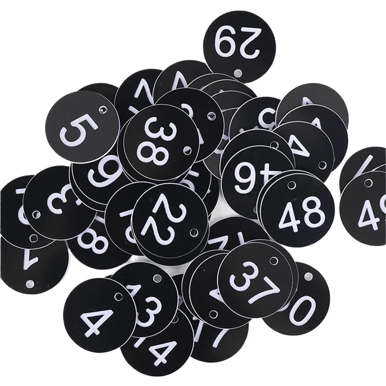 numerowane plastikowe przywieszki, 100 sztuk wielokolorowych plastikowych zawieszek z numerami 1-100(Blue)