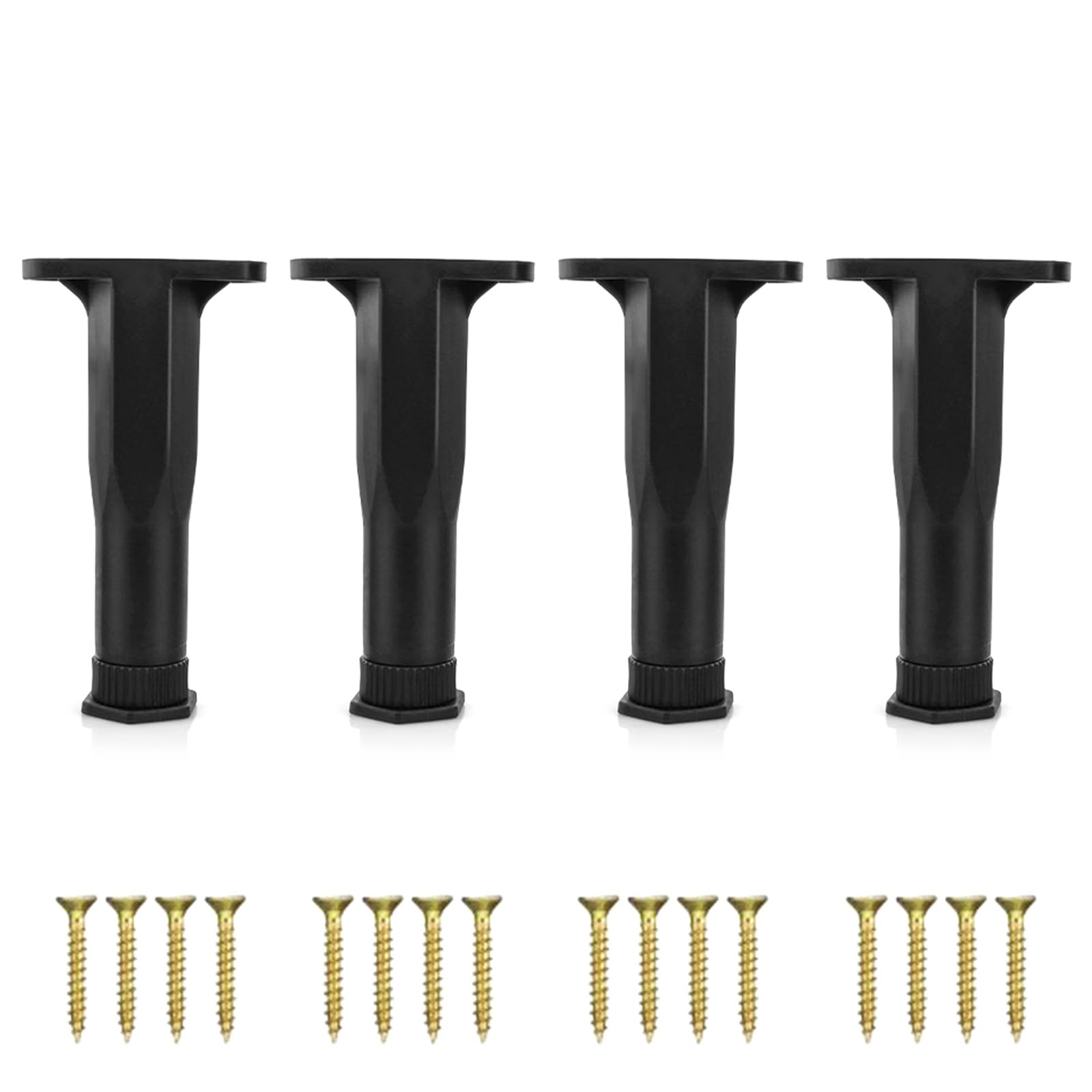 4Pcs Adjustable Height for Various Types Simple Setup Furniture Leveling Feet with Nonslip Base