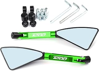 Universal Motorrad Rückspiegel CNC Für Aprilia DORSODURO 1200 DORSODURO 1200 2011-2015 Rückspiegel Zubehör (Color : Green)
