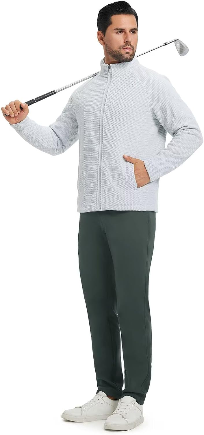 M MAELREG Golf Pants Men Classic Fit 30"/32"/34" Lightweight 5 Pockets Casual Trousers Moisture Wicking Mens Dress Pants - Image 6