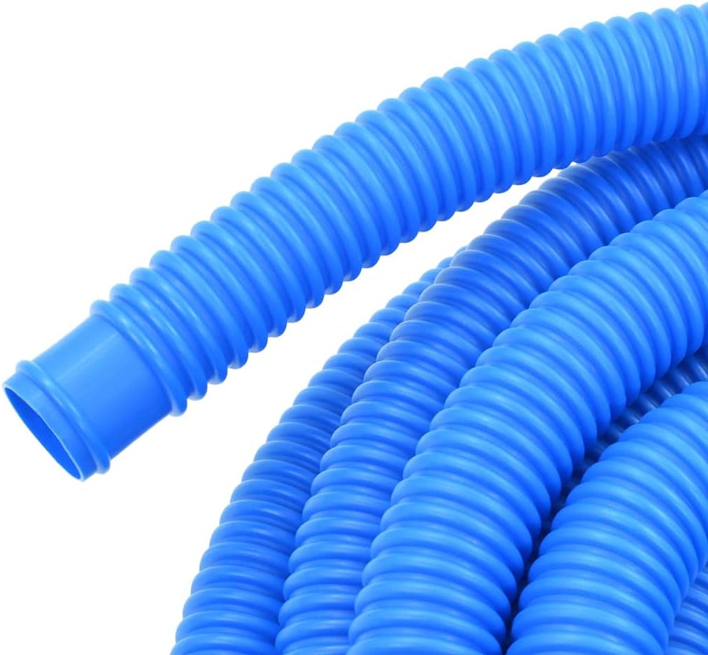 vidaXL Blue pool hose - Durable Low-Density Polyethylene Construction, Perfect for Filter Pumps, Skimmers, and Cleaning Accessories, Customizable Length, UV and Weather Resistant, Diameter 1.3"