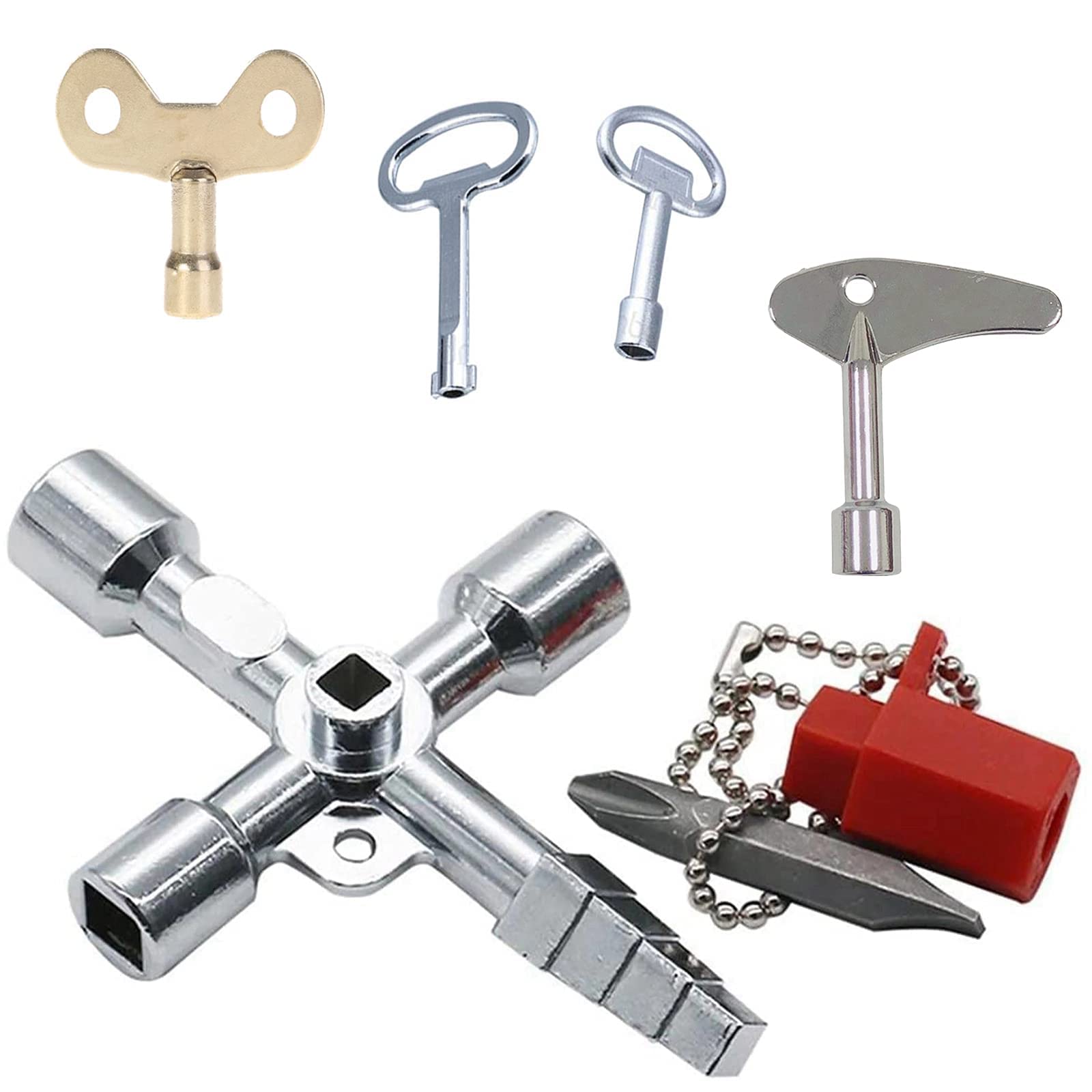 Buy UKUSI Electricity Key,5PCS Brass Radiator Keys Set Meter Box Key