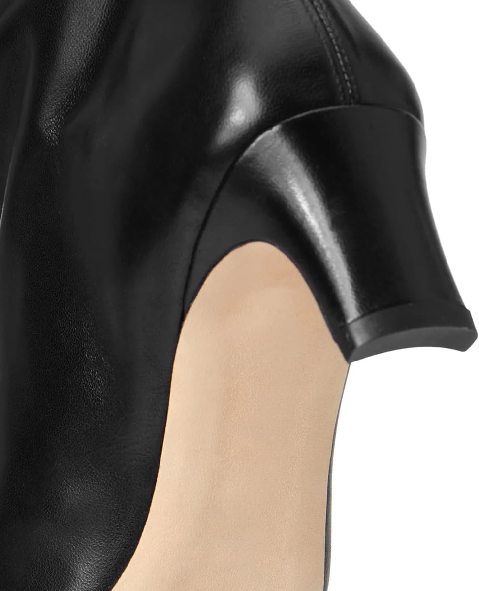 miss left Women Comfortable Low Heel Pull on Knee High Boots Stylish Square Toe Winter Fall Party Fashion Long Boots Size 4-16 US - Image 6