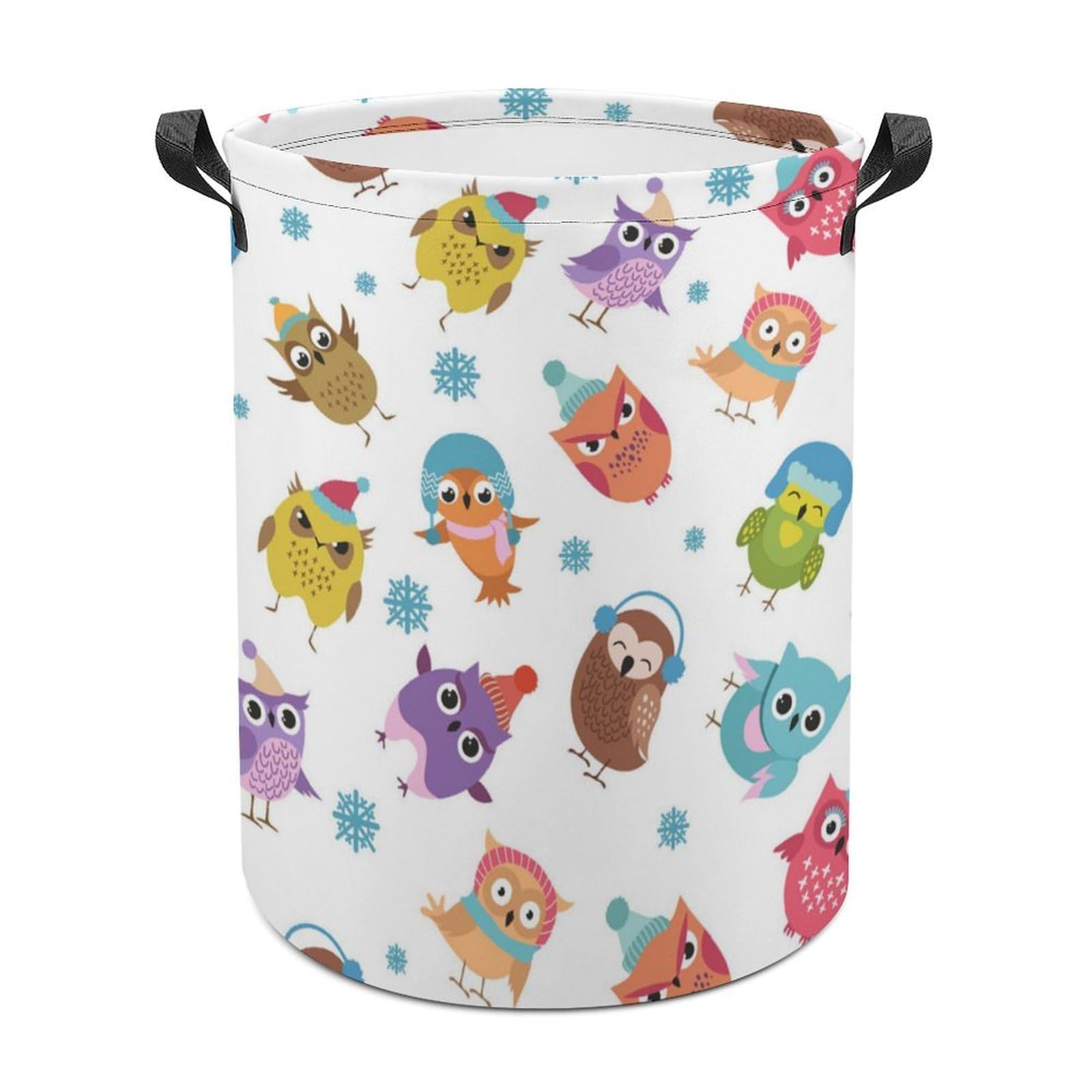 MHYRAC Laundry Hamper, Owl Animal Pattern Laundry Basket, Washing Basket with Handle