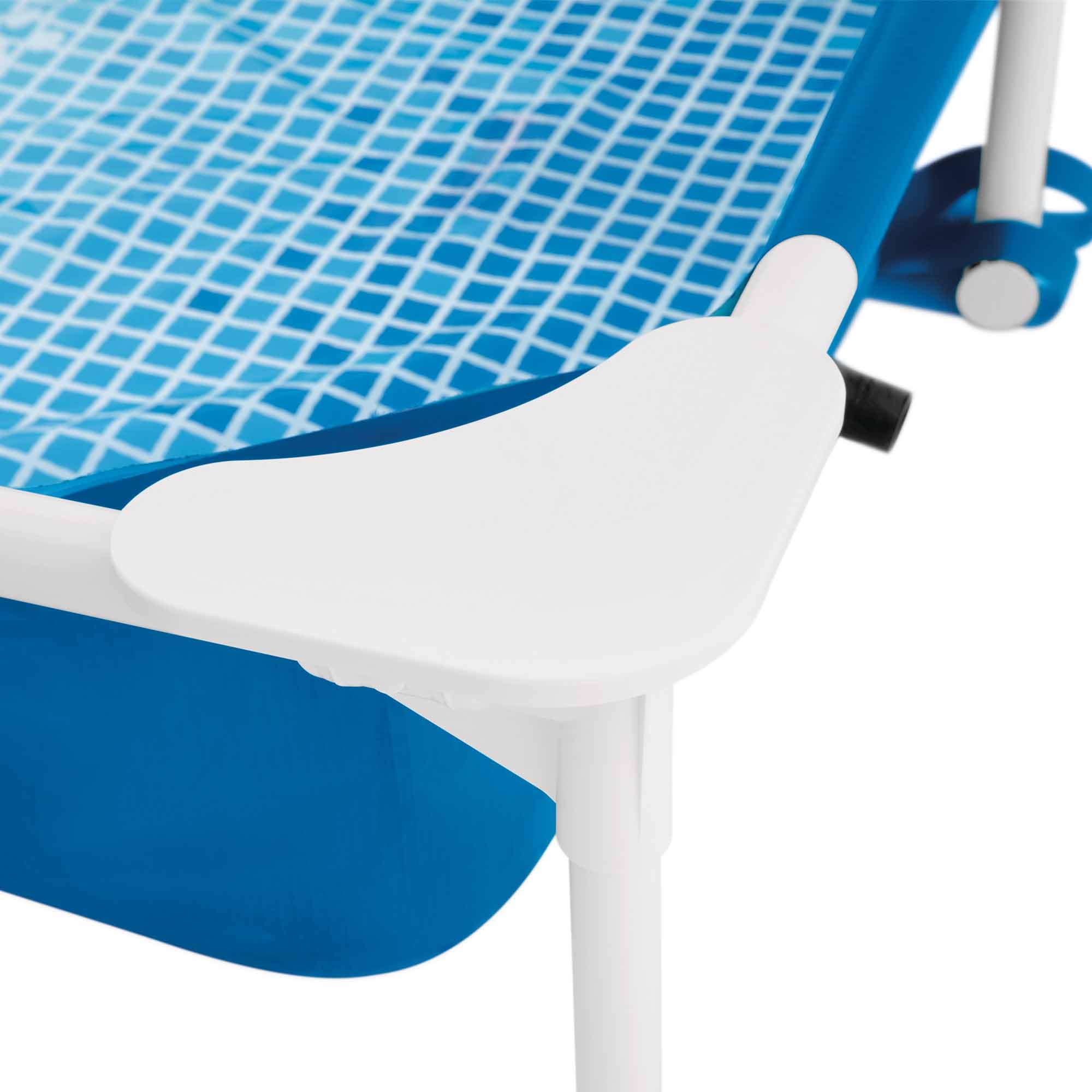 Intex Piscina Desmontable Cuadrada para Mascotas, 152x152x30 cm, Depuradora incluida, Filtro Tipo H, Skimmer, Cobertor, Materiales Resistentes, Piscina Perros, Piscinas Desmontables (55285)