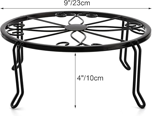 Miniatura 2 de Tosnail Paquete de 5 soportes metálicos para plantas para interiores y exteriores, soporte para macetas, soporte dispensador de bebidas, soporte