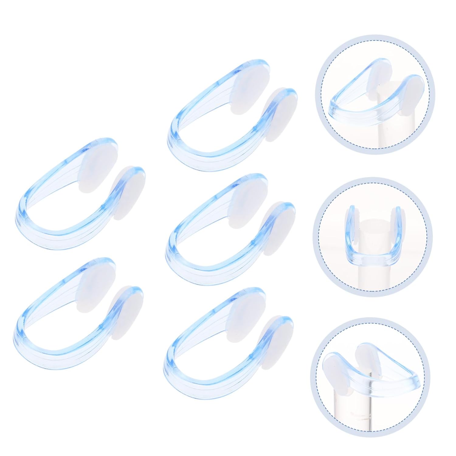 Didiseaon 5-Pack Silicone Swimming Nose Clips Wear-Resistant and Portable Nose Plugs for Adults Convenient Water Safety Accessories for Swimmers