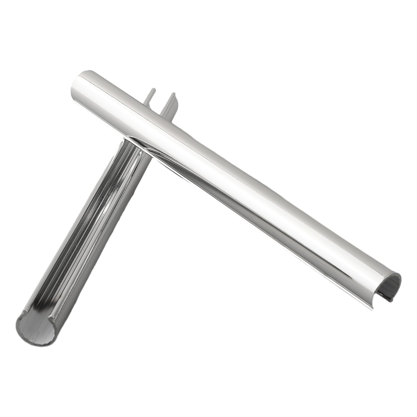 Vibsky Bathroom Radiator Pipe Covers 15mm Chrome Finish for Plastic Sleeves with Collars Heating Pipes 2 Pack