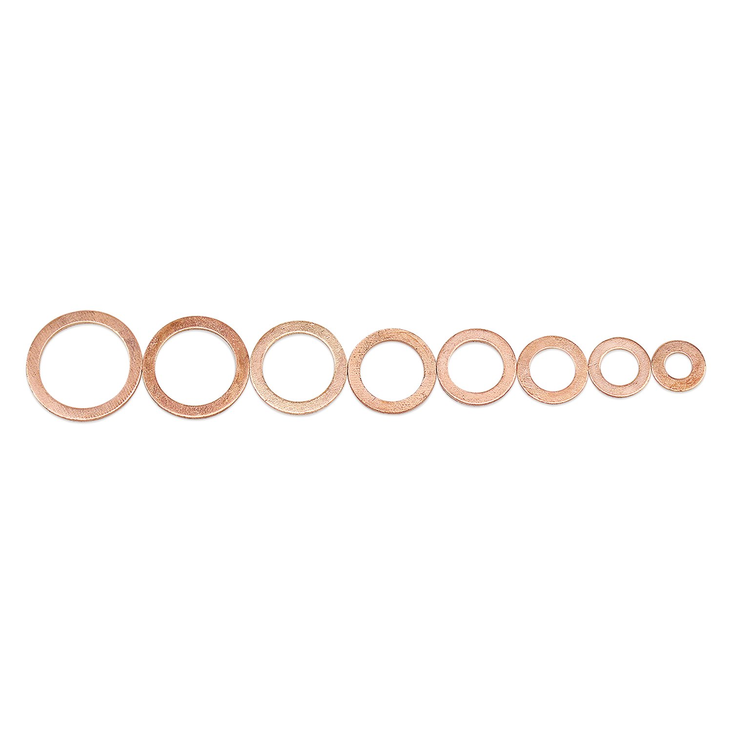 DYWISHKEY 150Pcs 8 Sizes Copper Metric Sealing Washers Assortment Set - Image 4