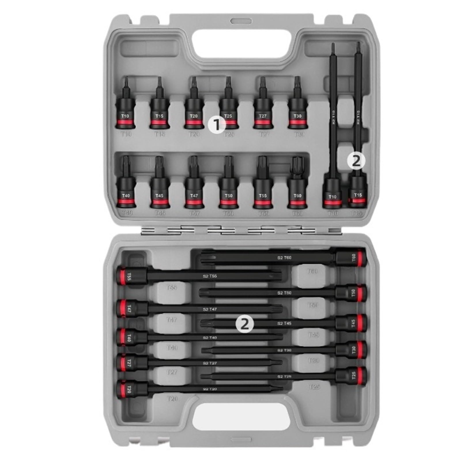 Zguouzantye Rhd Model 3 Ratcheting Wrench Set, 3/8 Impact Socket Set Wrench Hex S2 Bits & For Sockets Hand Tools Torx Bit Long Colorful Ring(Rhd Model 3)
