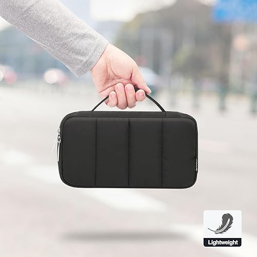 Miniatura 5 de MOSISO Estuche organizador electrónico de viaje, accesorios electrónicos Puffy Funda de transporte para cable, cargador, teléfono, auriculares,