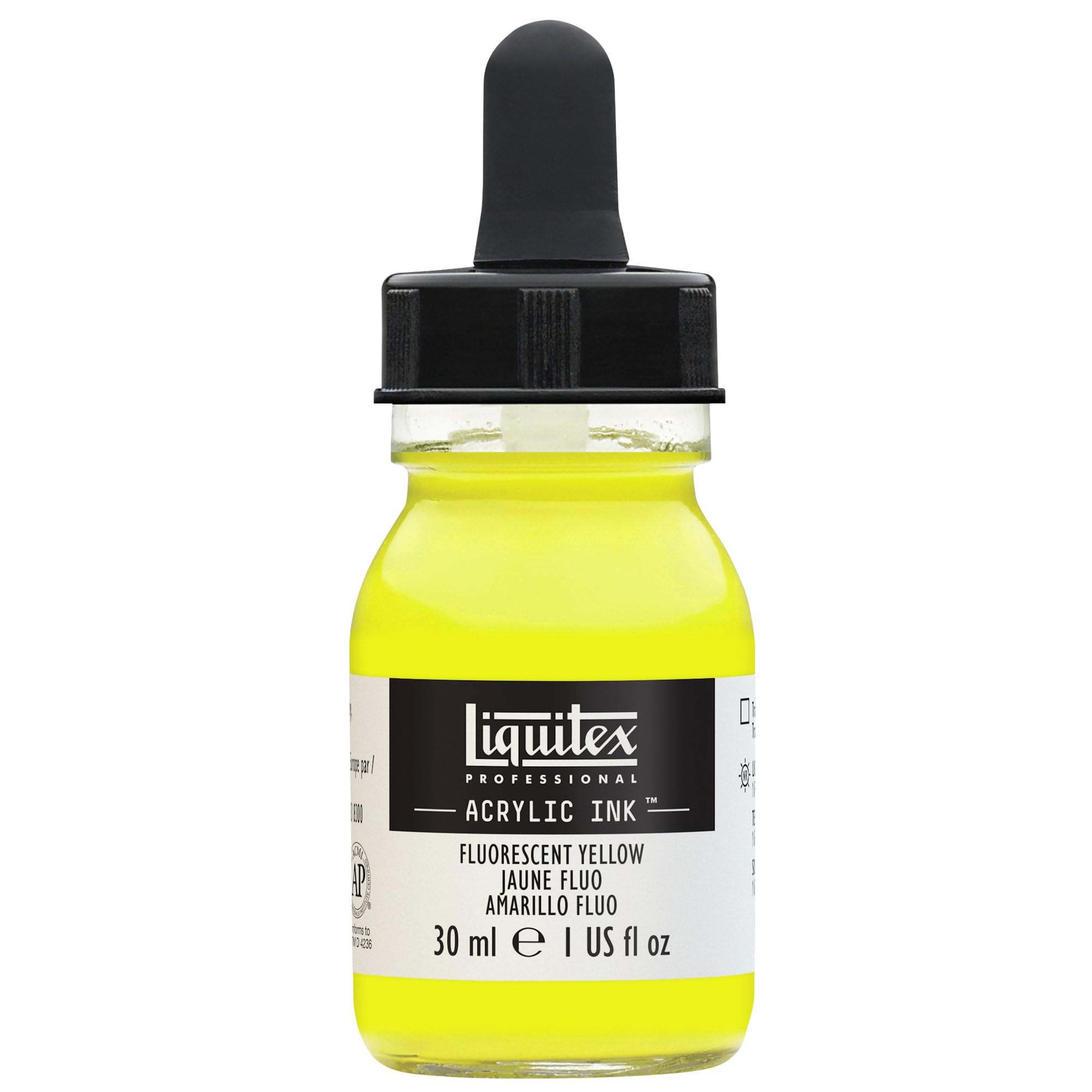 LIQUITEX 4260981 Liquid Professional Acrylic Paints - Ink, 30 ml, Highly Pigmented Airbrush Paint, Fluo Yellow