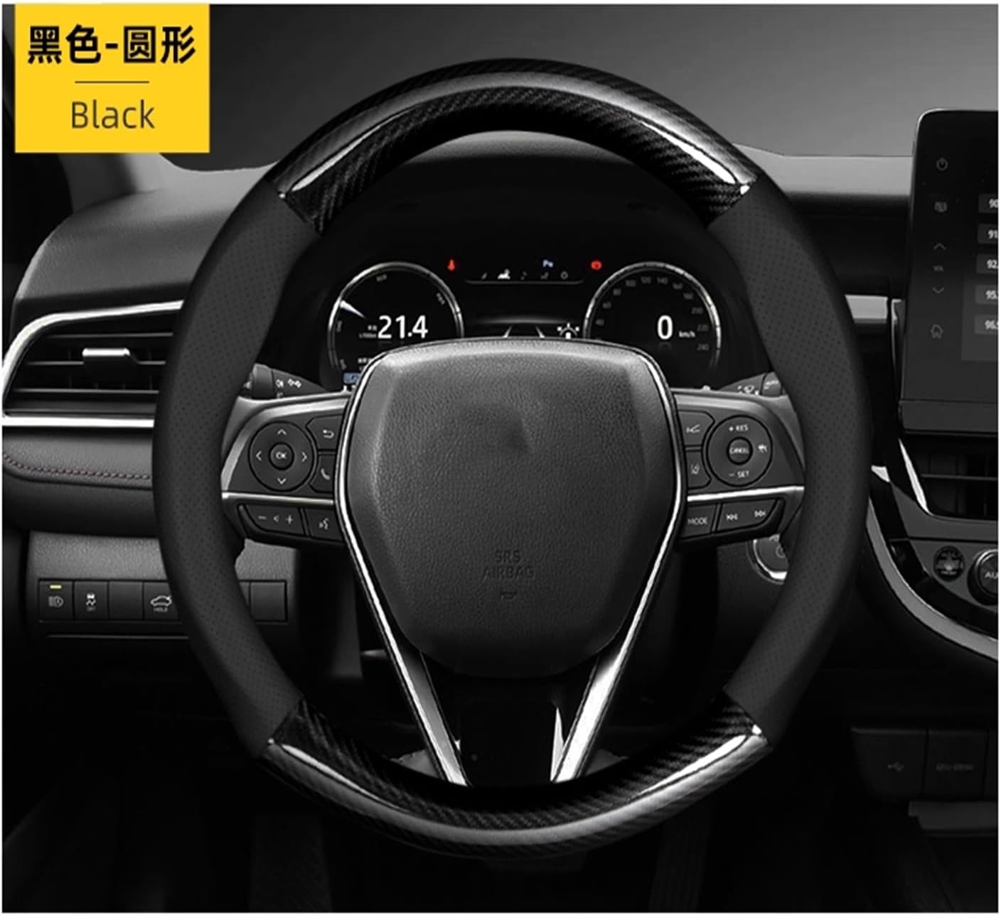 Car Steering Wheel Cover for Toyota Car Steering Wheel Cover Leather Car Decoration Comfortable and Breathable (Color : 5#)