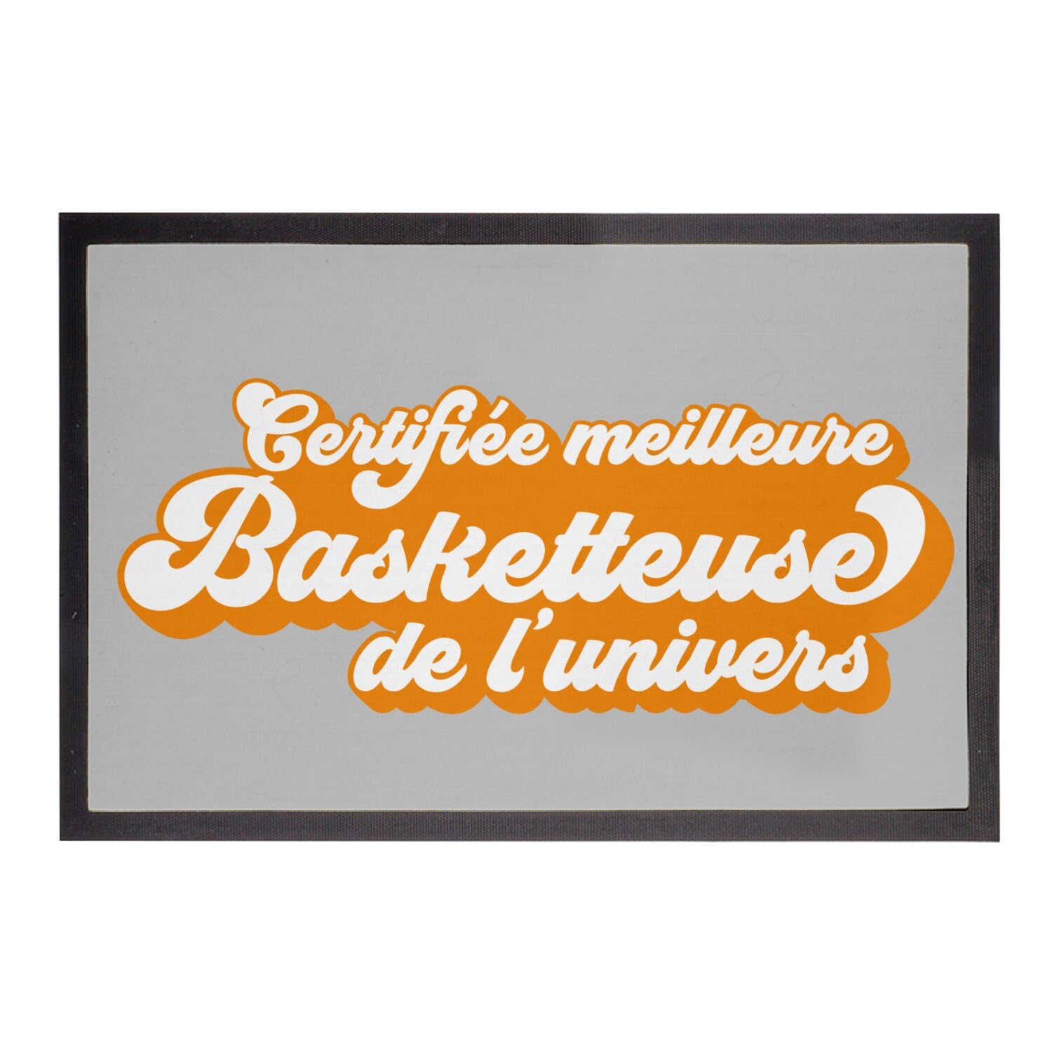Paillasson gris 60x40 basketball pour garder une entrée propre après l'entraînement