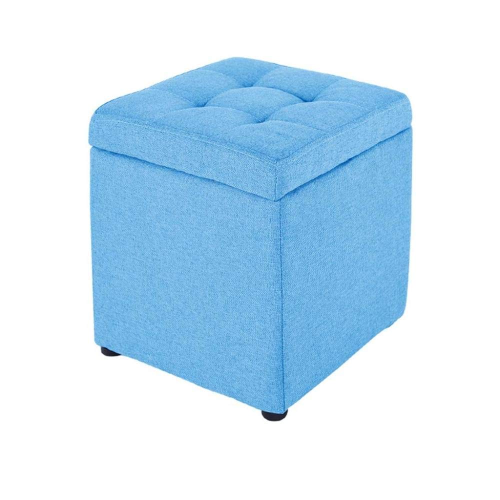 Pouf cube violet foncé idéal comme repose-pieds de rangement de couloir