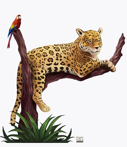 Calcomanías de pared de animales de la selva para habitaciones de niños, idea de decoración de safari, gorila de león, koala, panda, calcomanías de