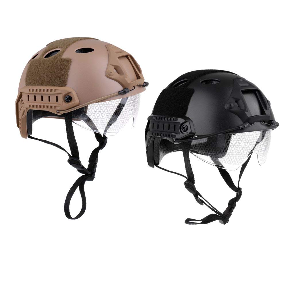 Leichtbau Taktische Schnelle Schutz Helm mit Einziehbare Visier für Airsoft Paintball