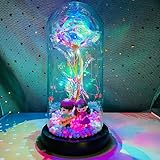 Demanca バラ 造花 Lechin 24Kゴールドローズ 枯れない花 金メッキローズ LEDライト付き電池式 薔薇 花束 プレゼントバレンタインデー 母の日 誕生日 結婚記念日 クリスマス 新年 お祝いに適用 彼女への贈り物プレゼントクリスマスプレゼントお正月プレゼントです (B)