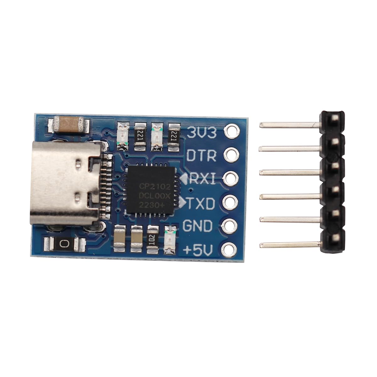 Heevhas CP2102 USB a TTL Modulo di convertitore seriale UART Scheda convertitore USB UAR per 3,3 V e 5V Download STC con cavo jumper (2 pezzi Heevhas CP2102 USB a TTL Modulo di convertitore seriale UART Scheda convertitore USB UAR per 3,3 V e 5V Download STC con cavo jumper (2 pezzi