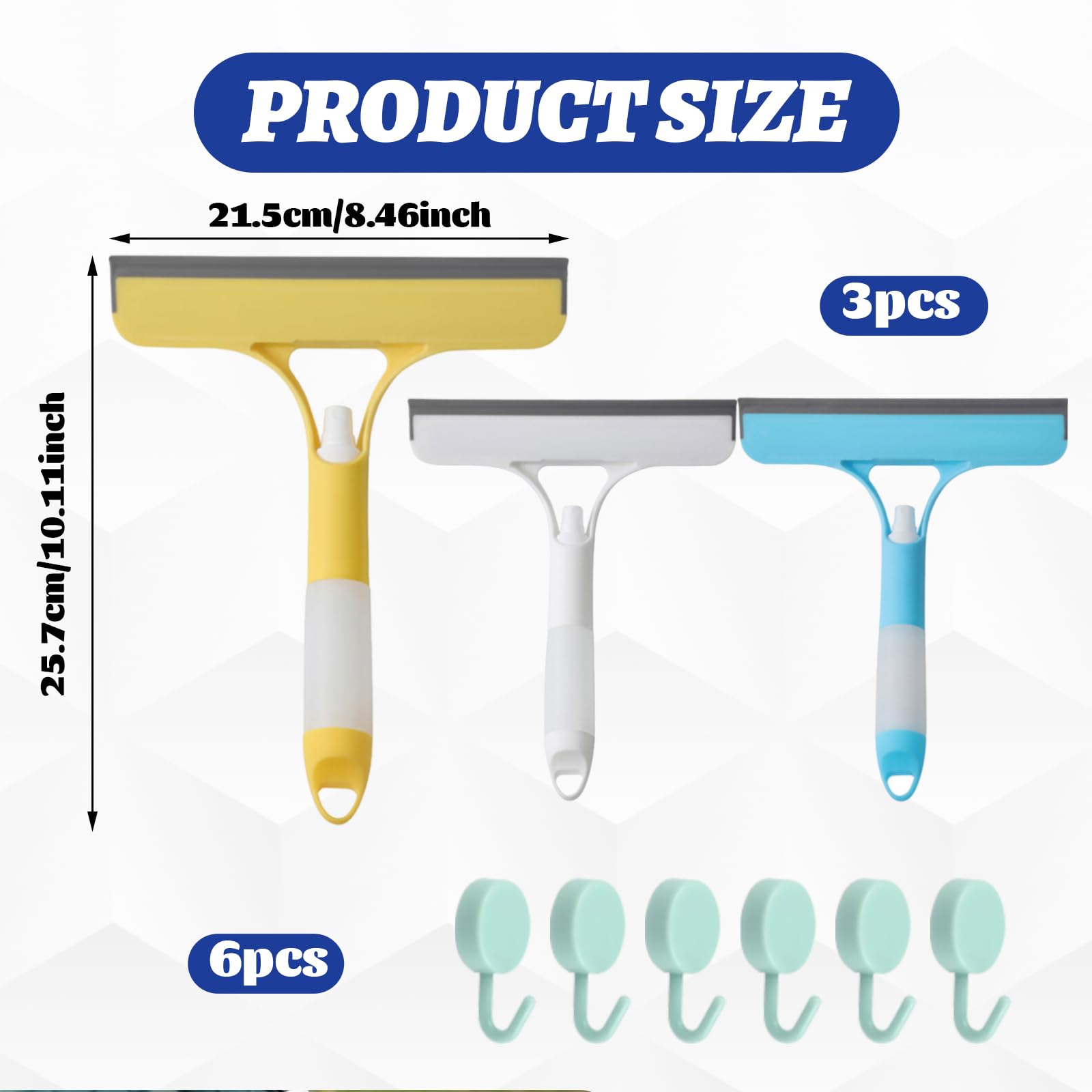 Duschabzieher, 3 in 1 pulitore per finestre con Spray, tergivetro e Scrubber, raschiatore per Pavimenti e Doccia, pulitore per vetri e Piastrelle