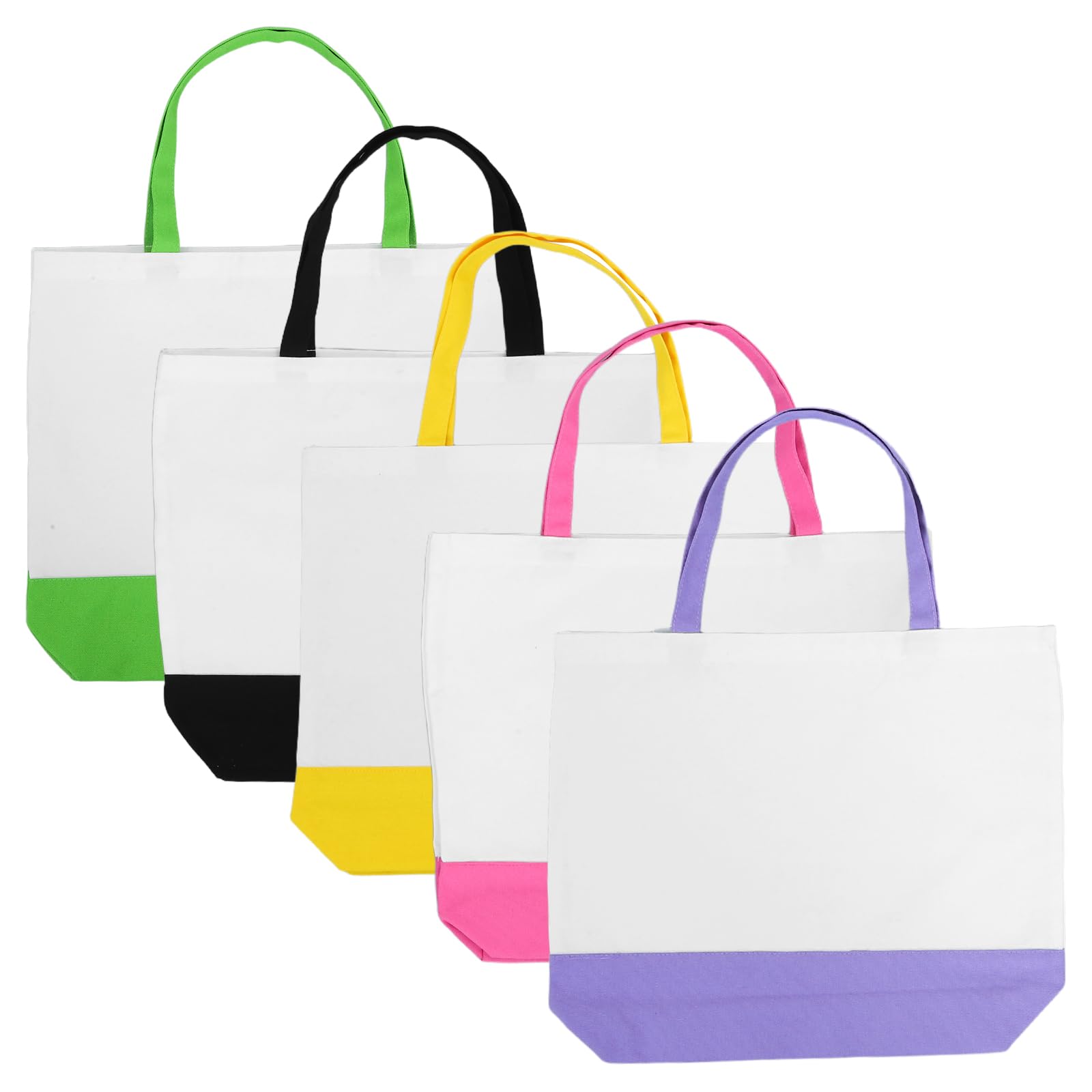 BESPORTBLE Handliche Canvas Einkaufstaschen 5 Stück, Wiederverwendbar