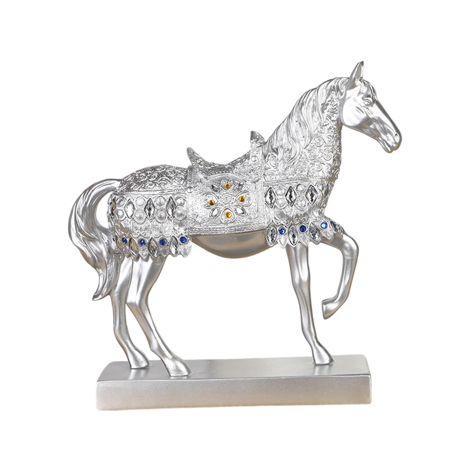 Snorvixre Resin Horse Statue Sculptures Decorative Animal Figurines Tabletop Ornament Symbols Wealth Career Home Decorations Animal Statue Sculpture