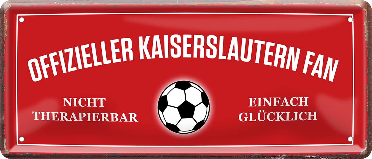 Retro Blechschild 'Ich Bin Kaiserslautern Fan' – 20x30 Cm, Vintage-Design, Witziger Fußball-Spruch