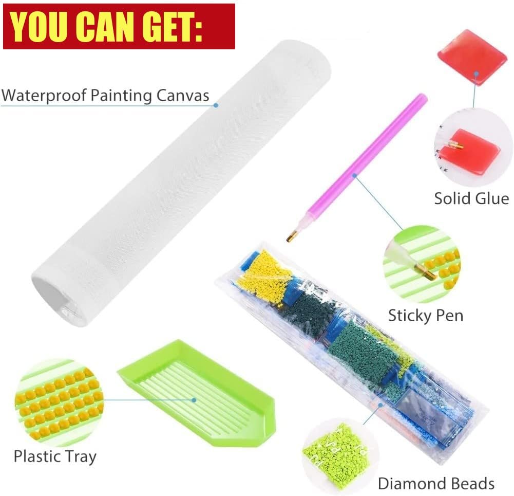 Yeesam Art - Kit per pittura a mosaico con strass, 30 x 40 cm
