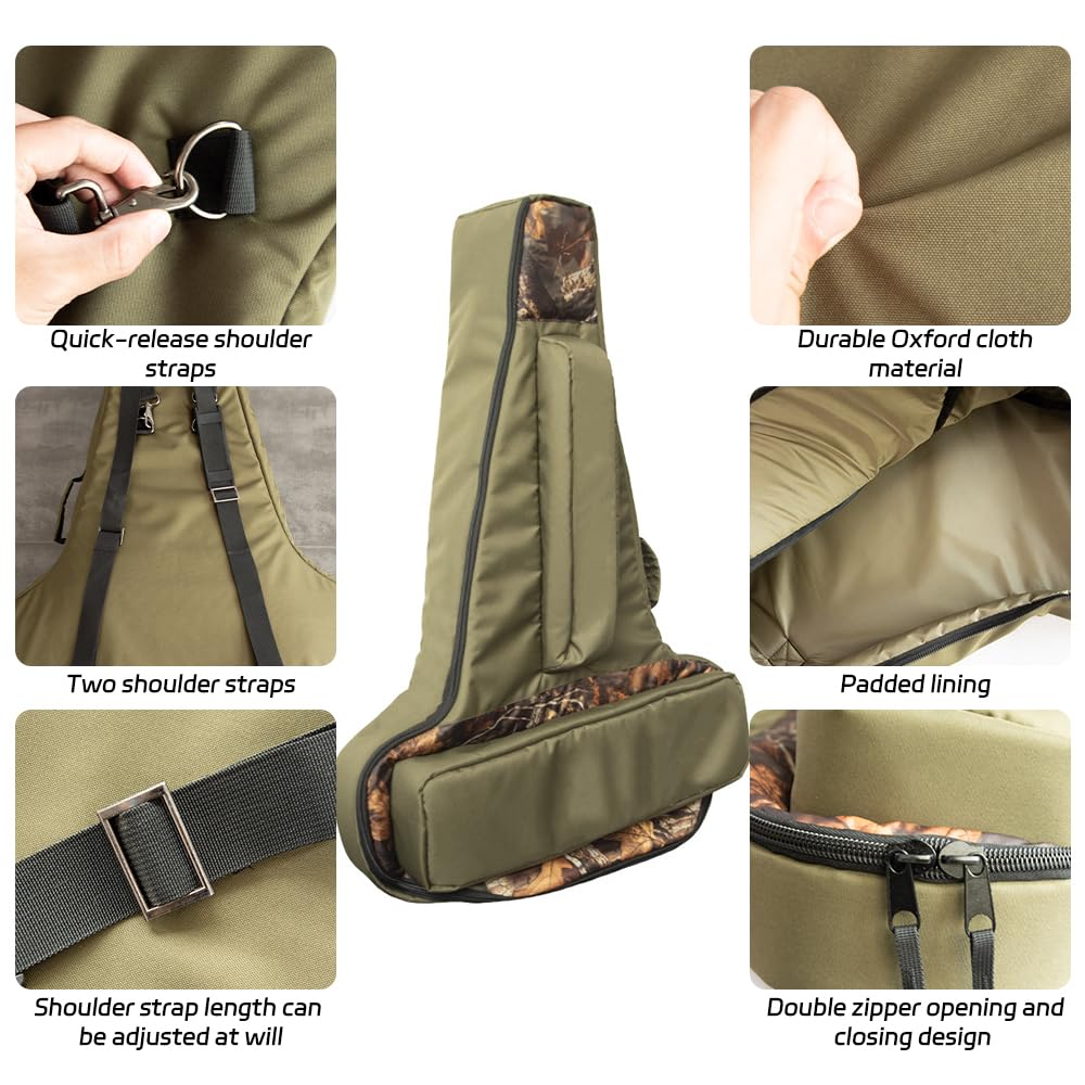 Jemora Sac de Rangement pour arbalète en Forme de T, Sac de Transport d'arc rembourré, Sac de flèche de Grande capacité