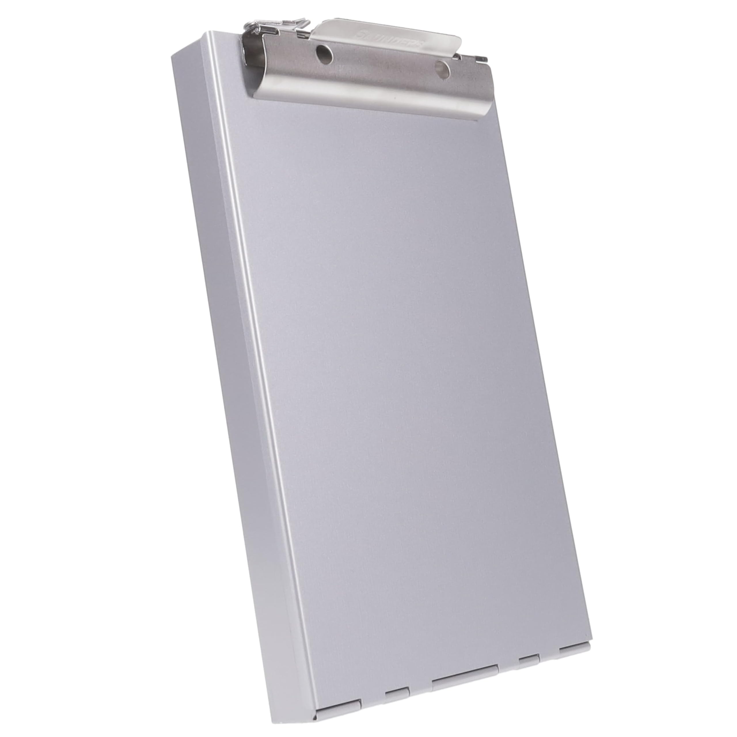 Saunders Porte-bloc en métal avec rangement, porte-bloc d'allaitement à une seule couche, organiseur de papier, clip en acier avec loquet autobloquant, support de formulaire pour bureau, école et